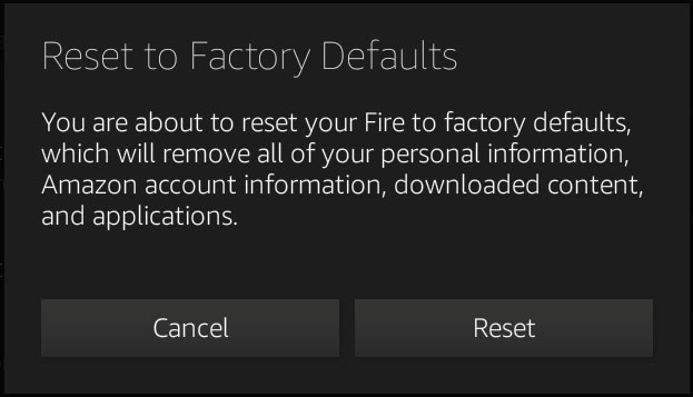 How to reset tablet: Amazon Fire
