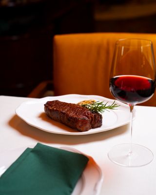 Dry Aged NY Strip at The Georgian Room Santa Monica