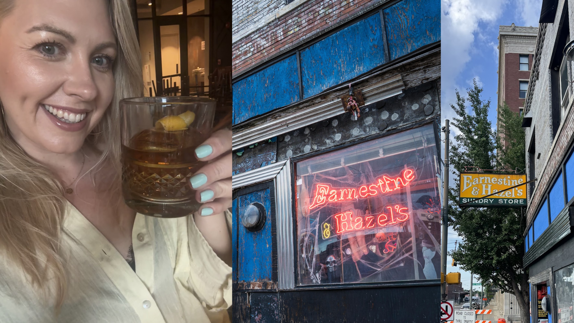 Kira Agass trying the drinks on offer in Memphis and visiting its haunted bar