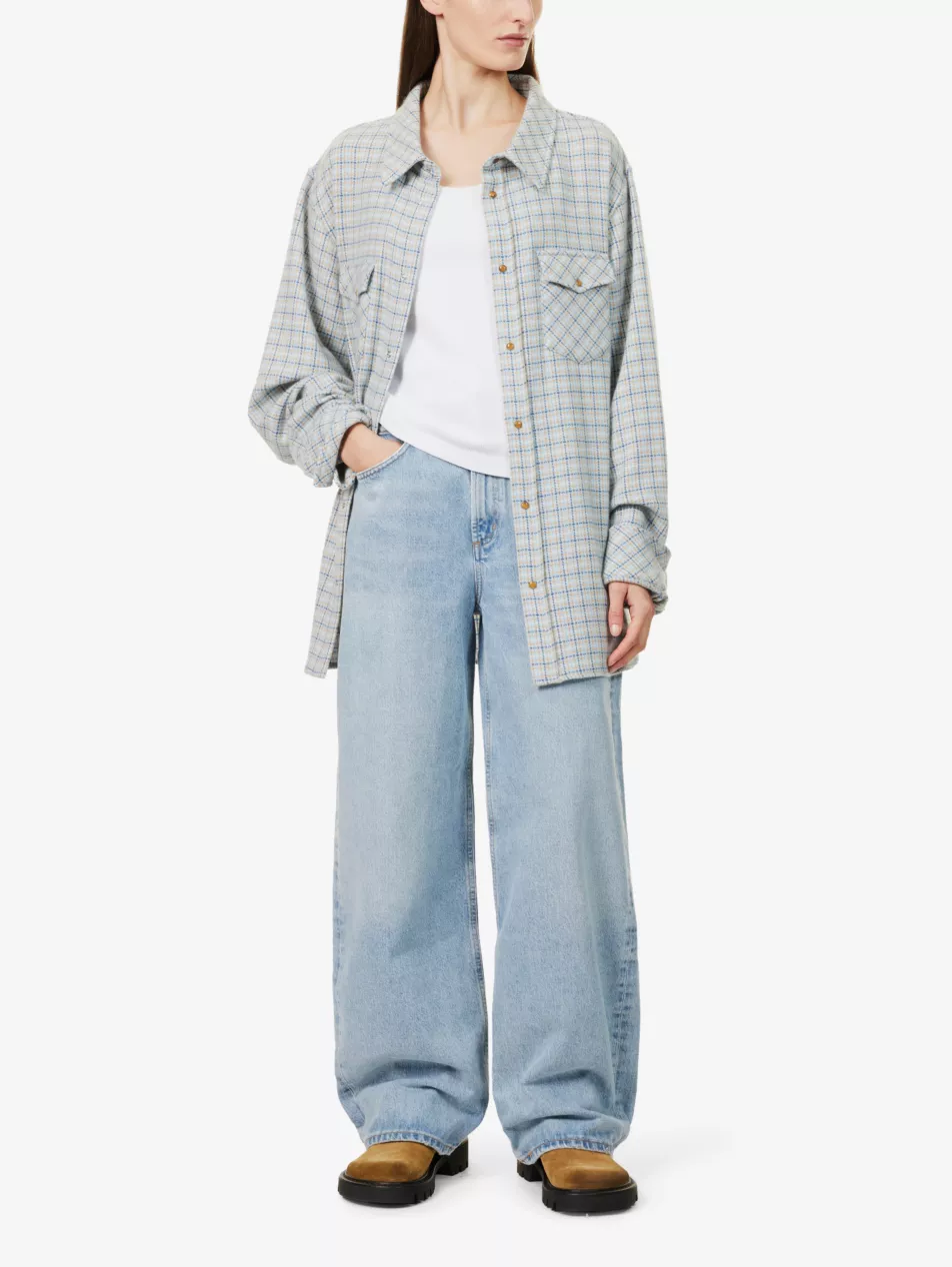 Low Curve Mid-Rise Straight-Leg Denim Jeans - 23