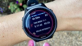 a photo of the menu on the Garmin Forerunner 955