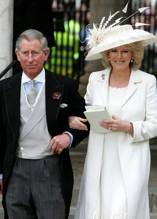 King Charles and Queen Camilla during their 2005 wedding