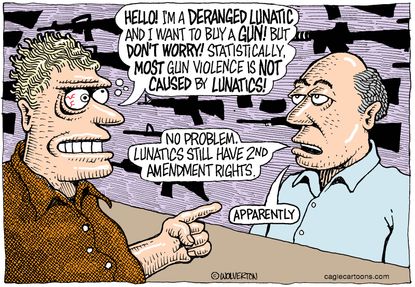 Editorial cartoon U.S. Gun control