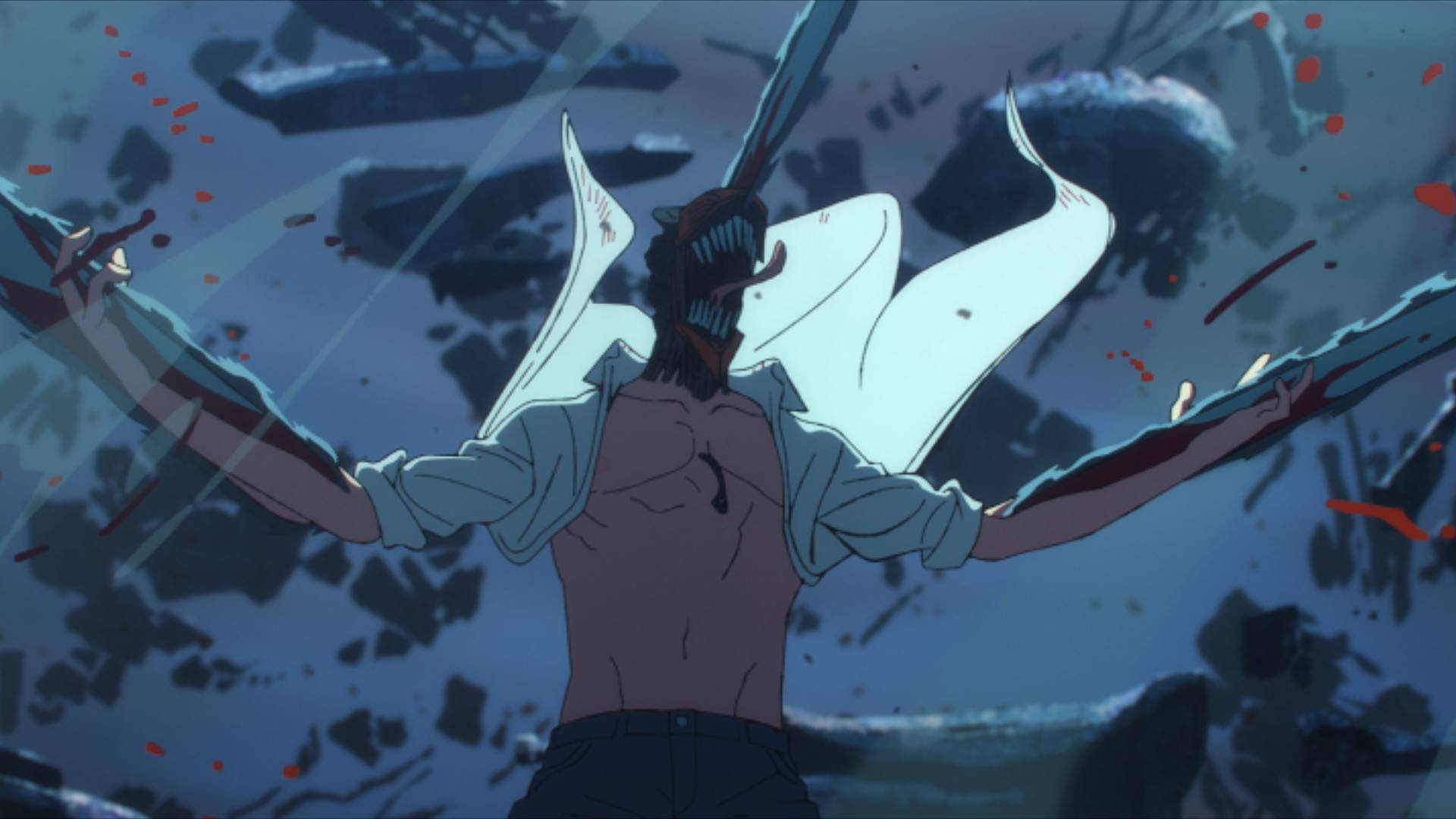 Chainsaw Man screaming in Chainsaw Man &amp;ndash;&amp;nbsp;The Movie: Reze Arc