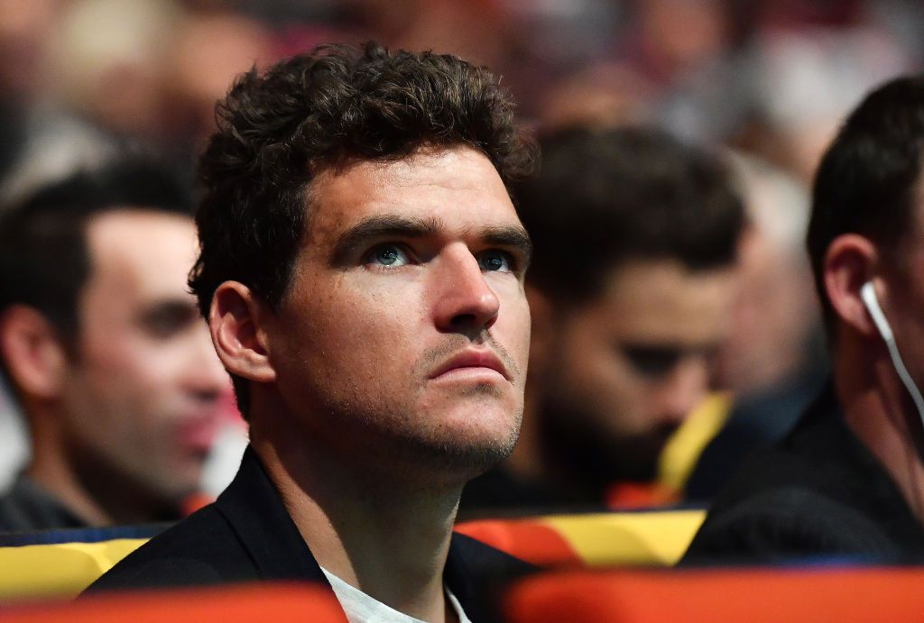 Greg Van Avermaet watches on