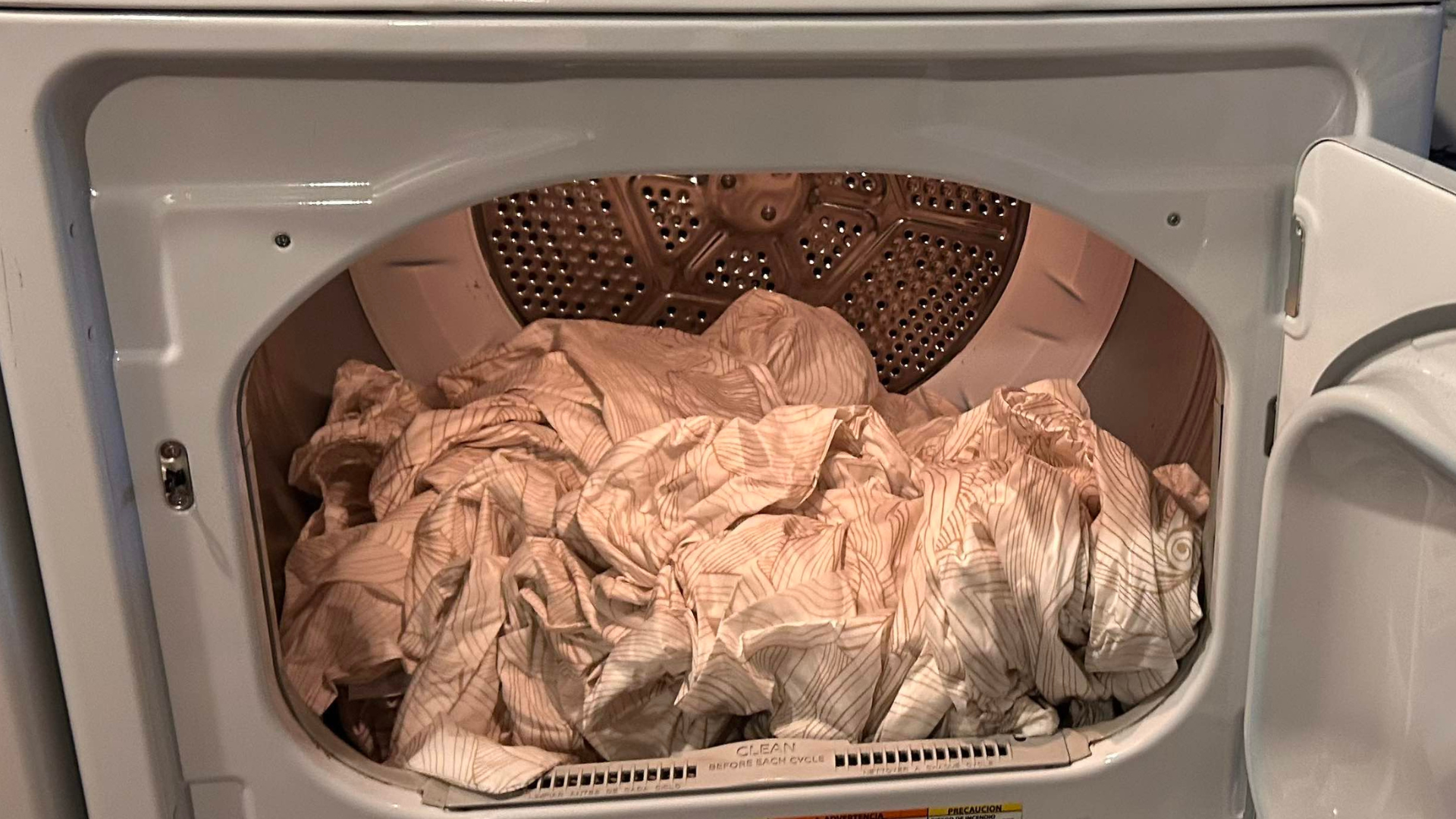 Brooklinen Luxe Sateen Core Sheet set added in the dryer post-wash