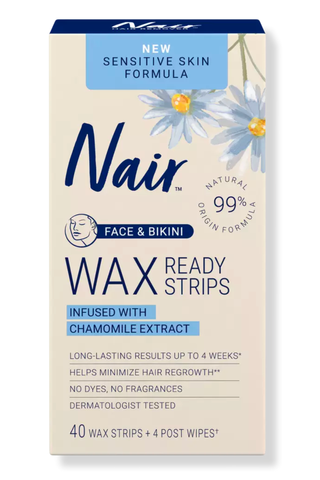 Nair Sensitive Ready Wax Strips For Face & Bikini