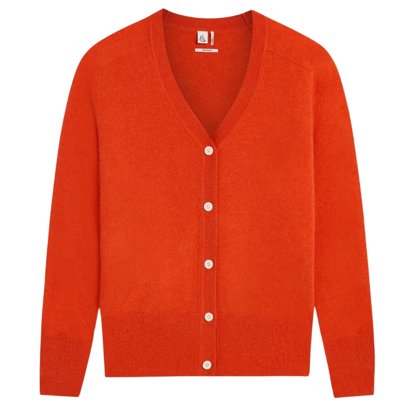 Rise &amp;amp; Fall, Women&#039;s Finest Cashmere Blouson Cardigan - Poppy