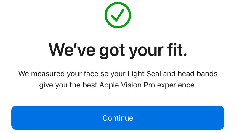 Vision Pro Sizing app