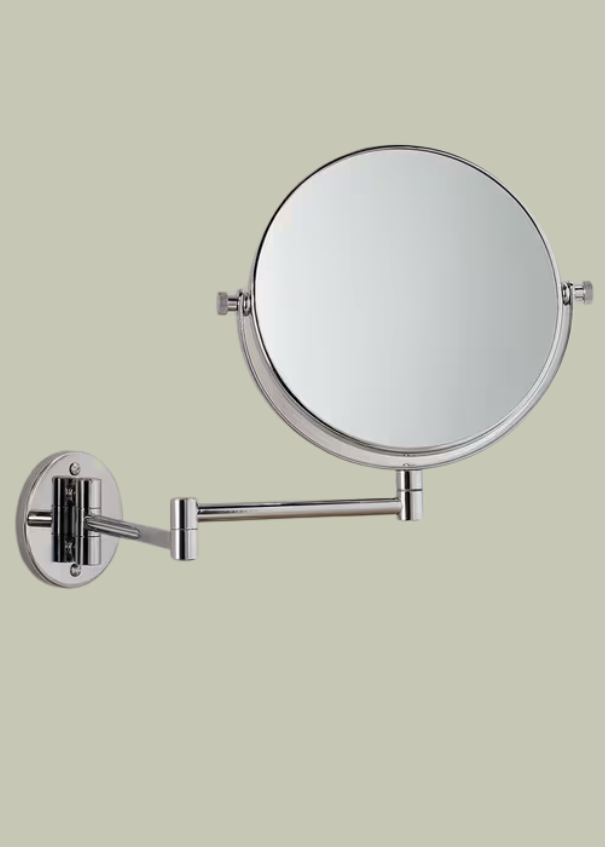 John Lewis, Lux Extendable Bathroom Swivel Mirror, Silver
