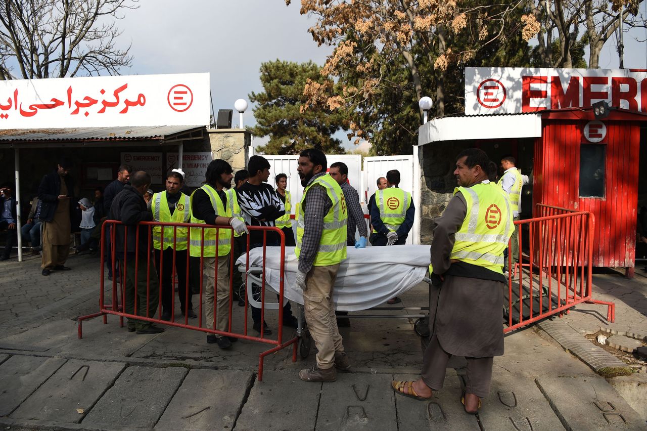 Medical staff in Kabul on November 12, 2018.