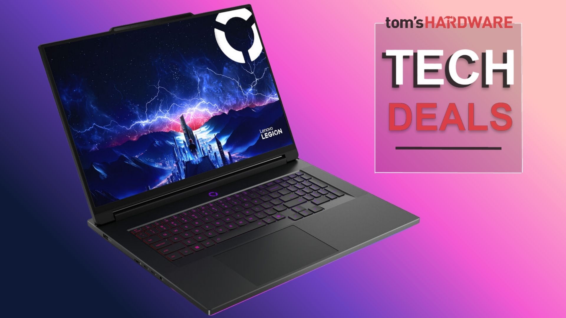 Tech Deals Cover Featuring an RTX 5090-powered Lenovo Legion 9i Gaming Laptop