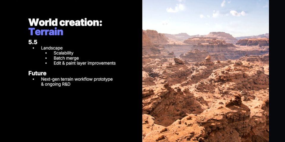 Epic Games slide on the future of Unreal Engine
