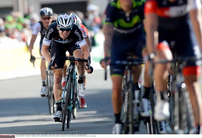 Jan Bakelants (Omega Pharma-QuickStep) in action on stage 6 of Paris-Nice.