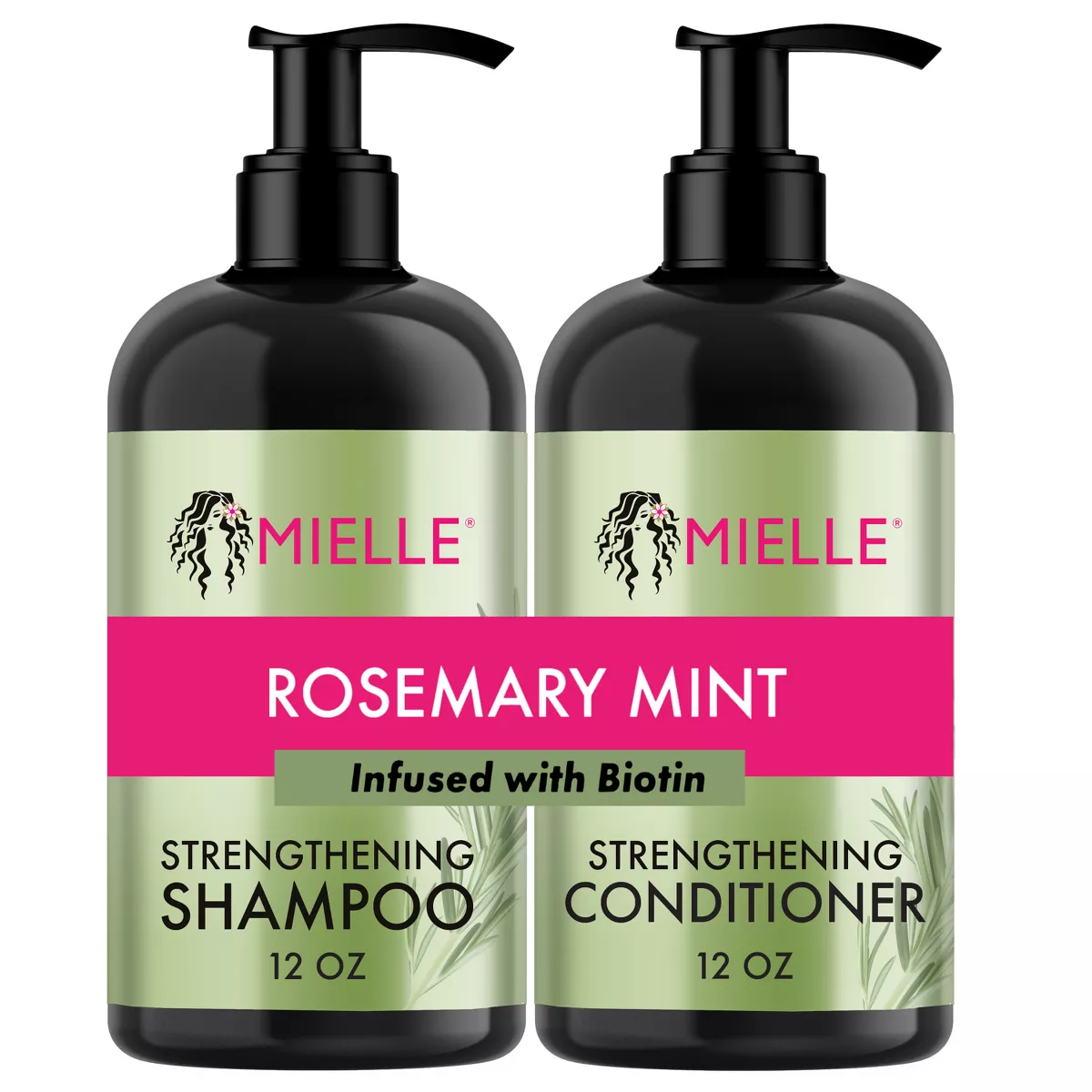 Mielle Organics Shampoo Conditioner Combo Pack - Rosemary Mint - 2 Fl Oz