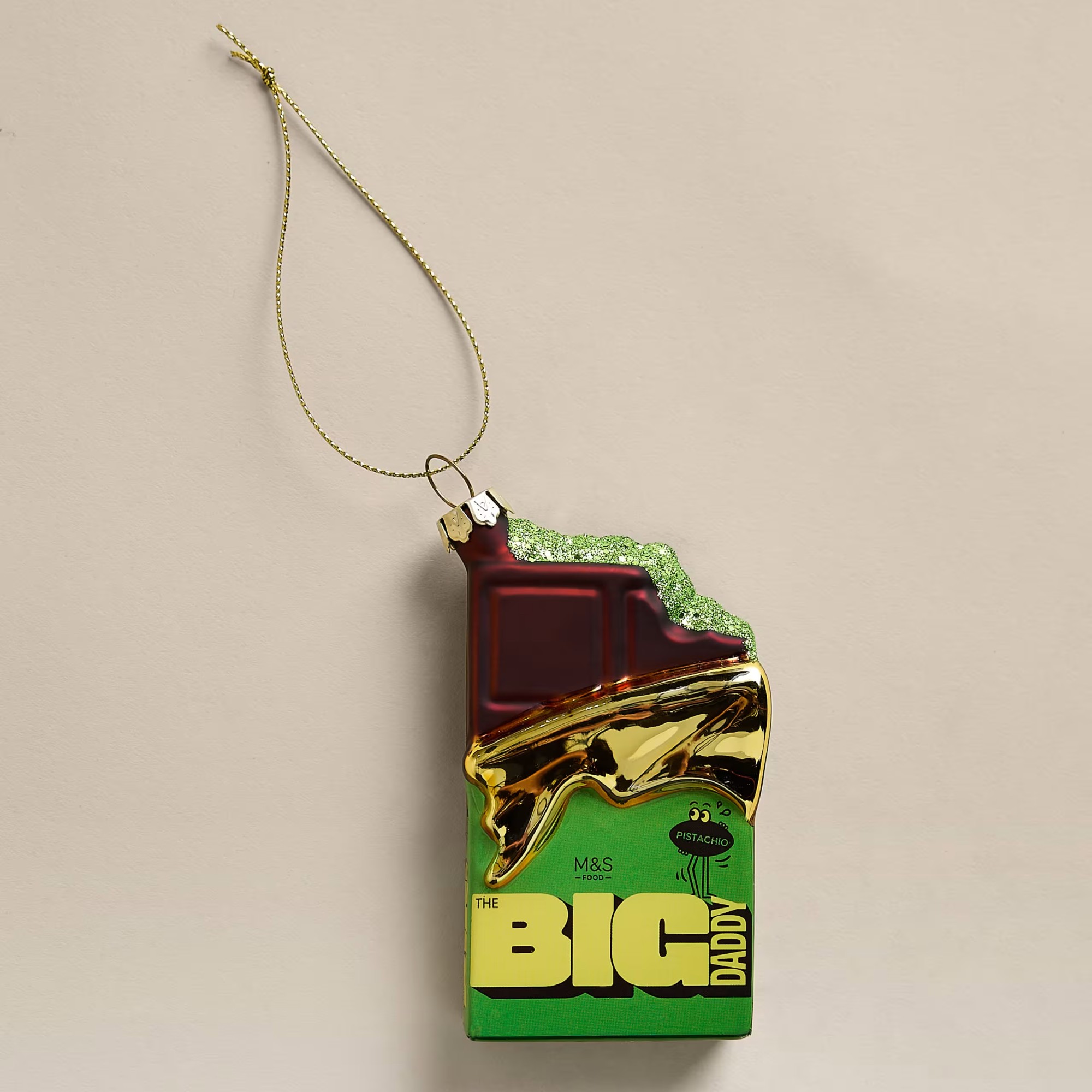 M&amp;amp;S Glass M&amp;amp;S Big Daddy Pistachio Bar Ornament