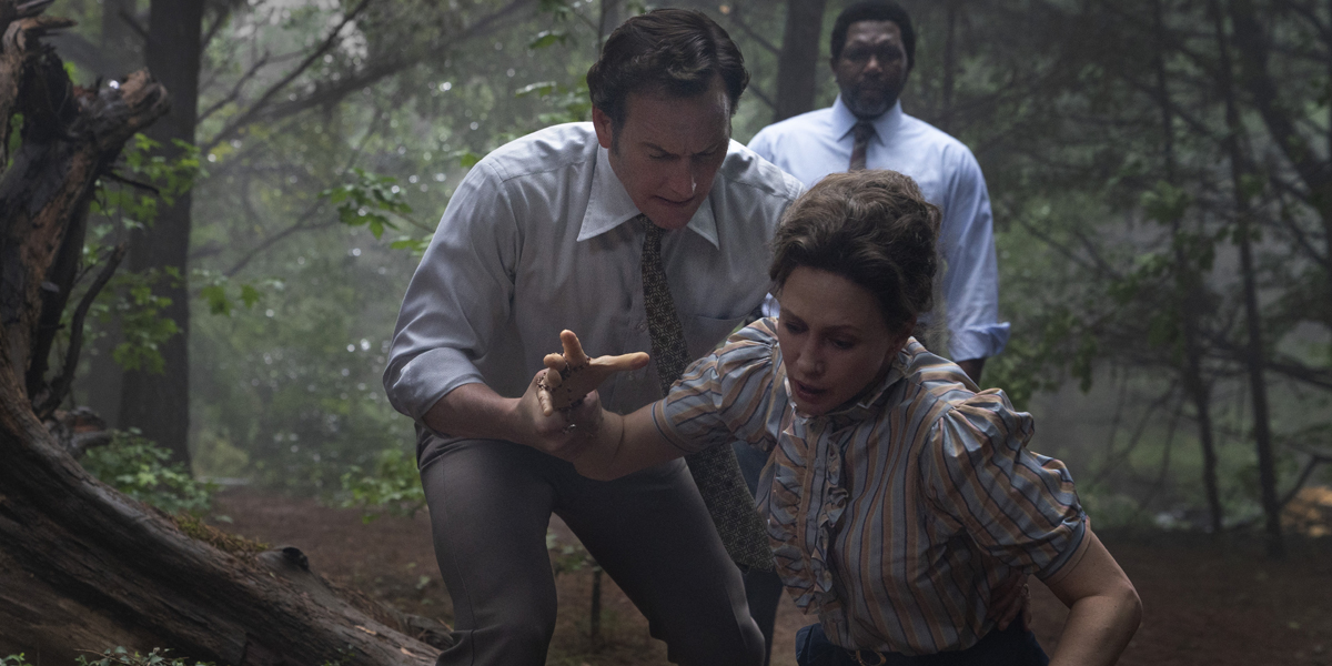 Patrick Wilson and Vera Farmiga as Ed and Lorraine Warren in The Conjuring The Devil Made Me Do It