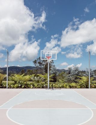 Private basketball court in Colombia