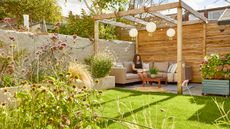 Extended house decorated using DIY techniques and paint effects