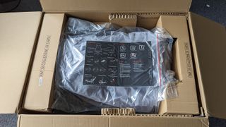 Asus ROG Destrier Ergo gaming chair packed up