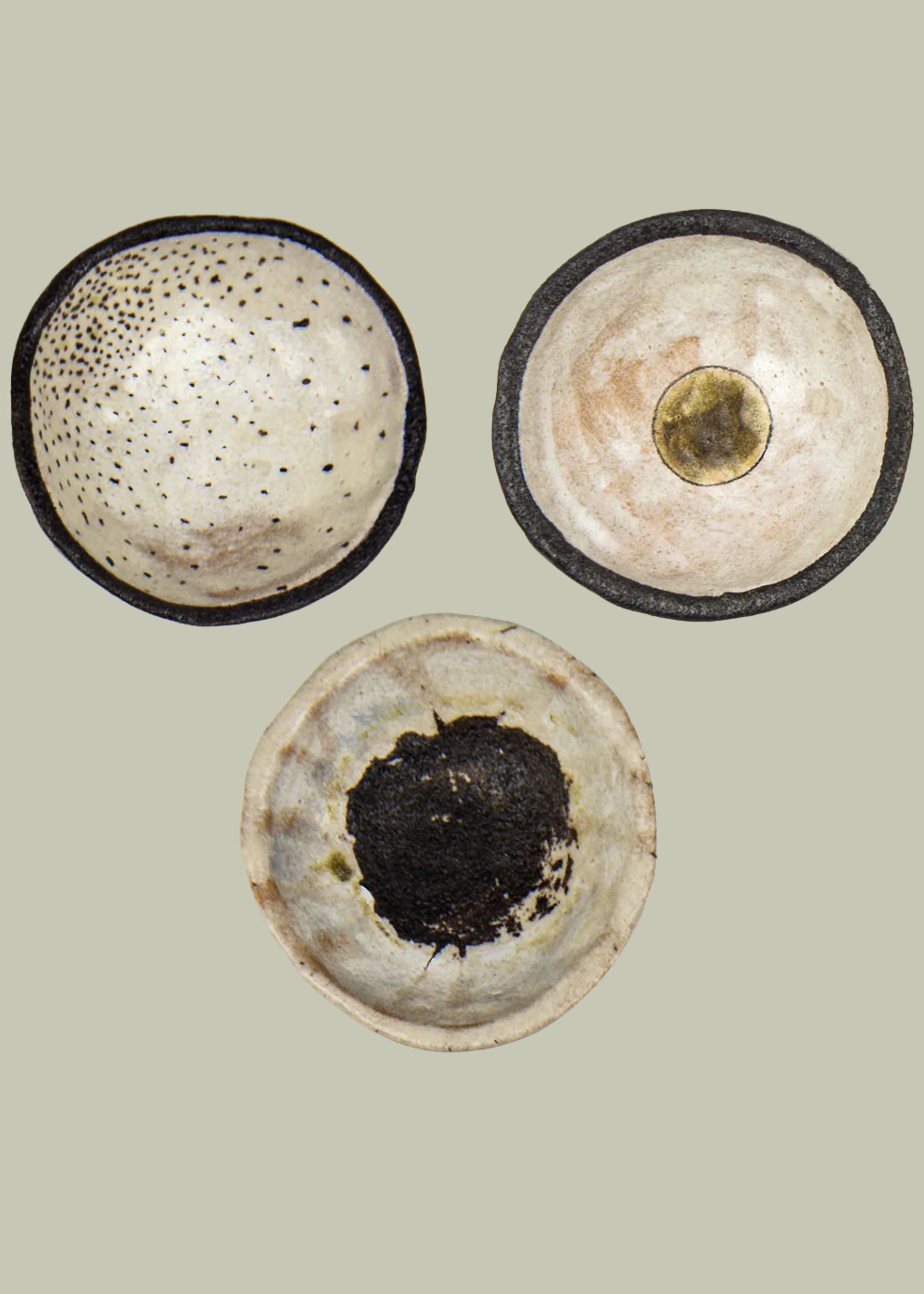 Pierfrancesco Solimene, Crateri Set of 3 Brown and White Bowls