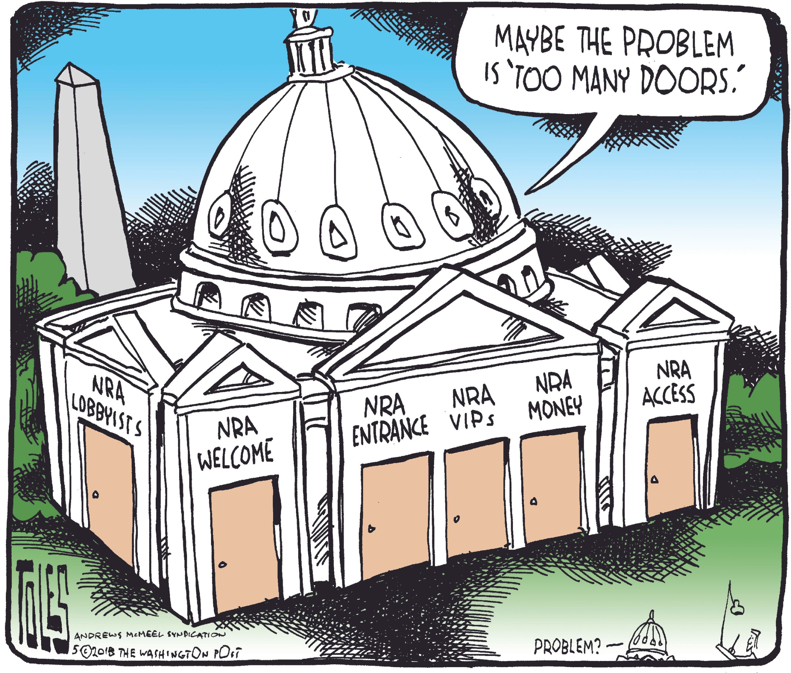 Political cartoon U.S. NRA school shootings congress | The Week