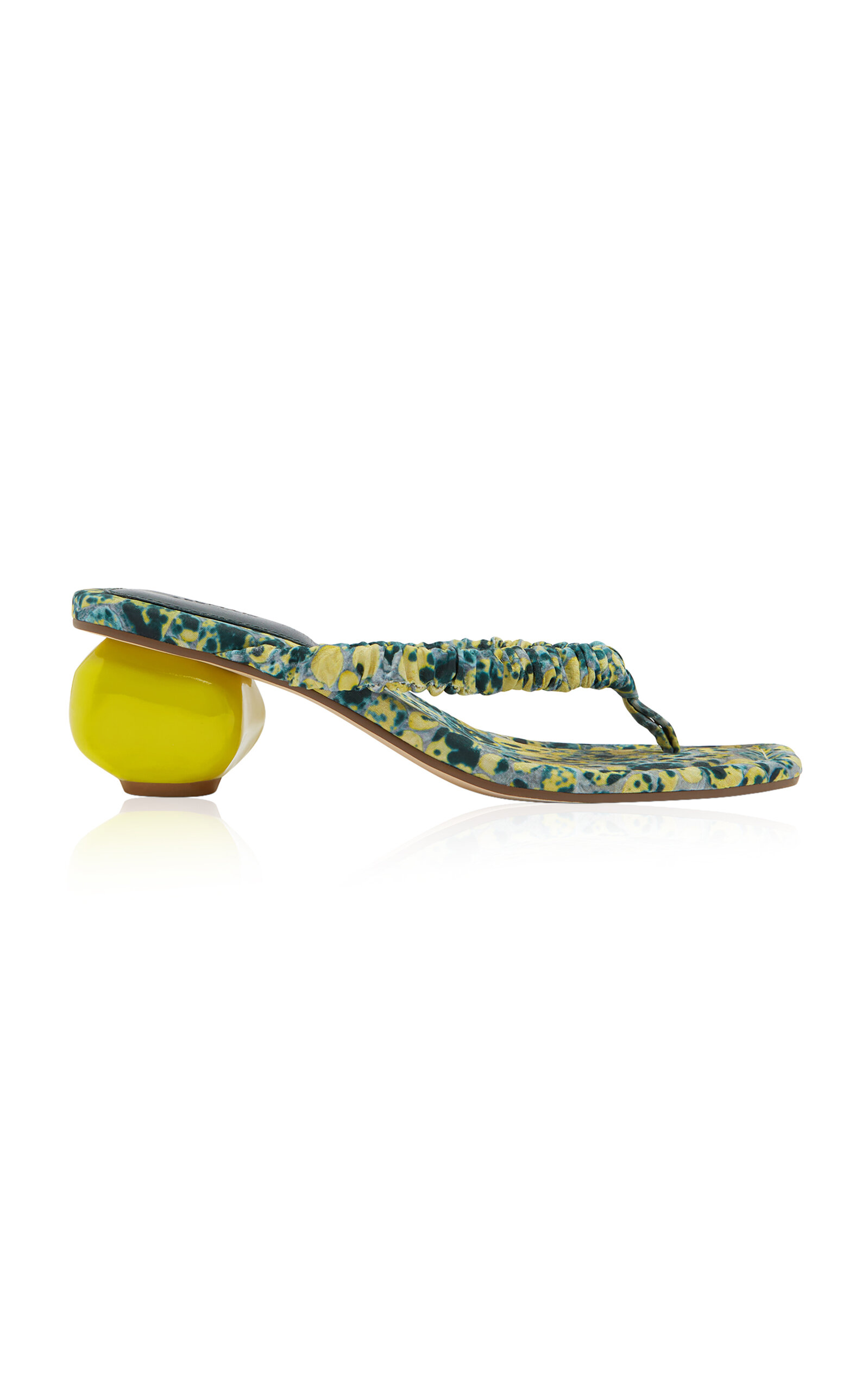 Ondina Rouched Heel Thong Sandal