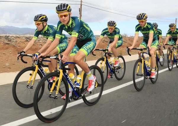 Tinkoff-Saxo trains in Gran Canaria.