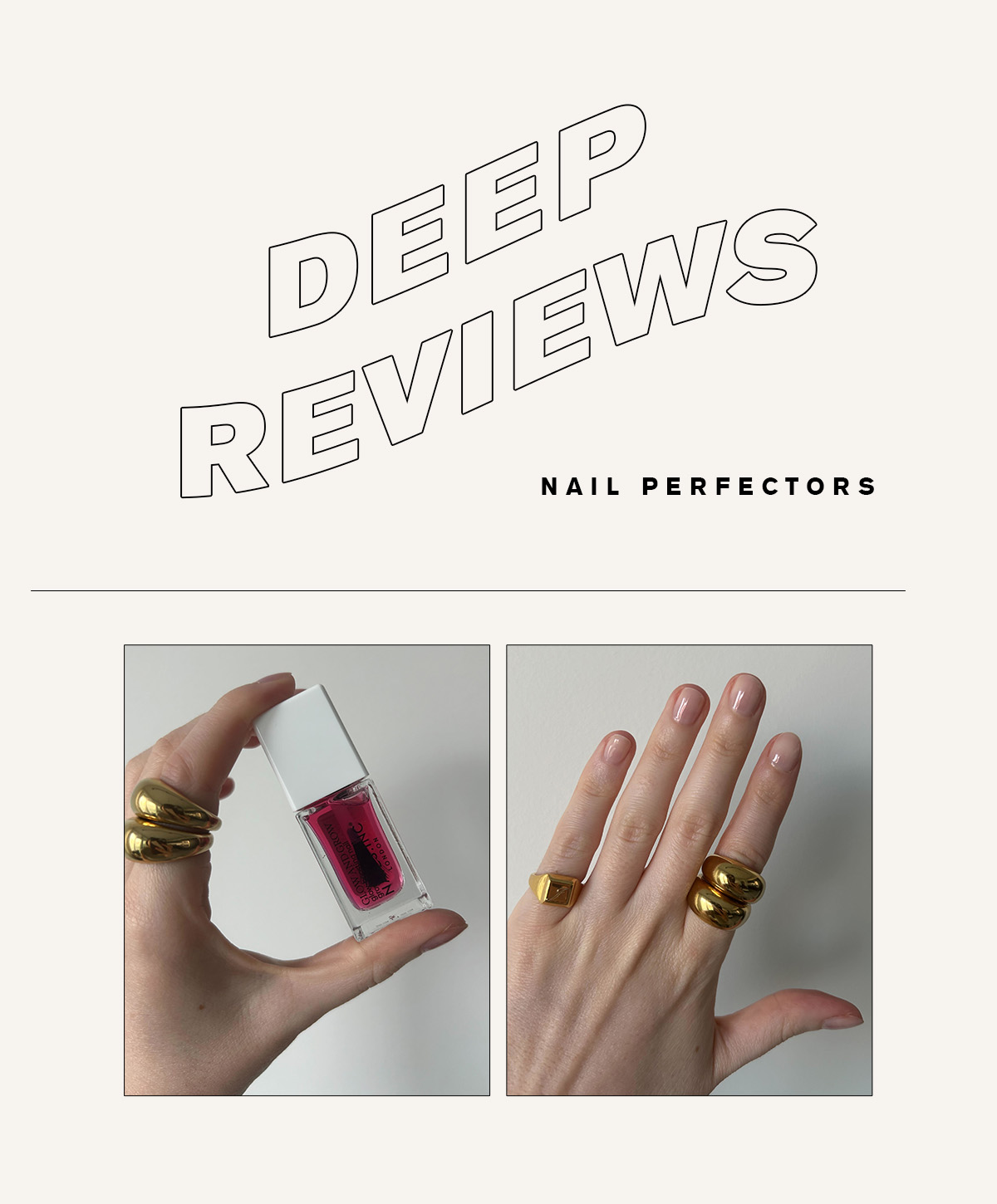 Graphic of nail perfecting nail polishes