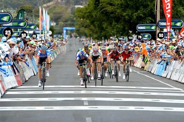 Nathan Haas (Garmin-Sharp) won the bunch sprint for second place