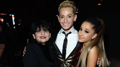 Joan Grande, Frankie J. Grande and Ariana Grande attend the republic records Grammy celebration.