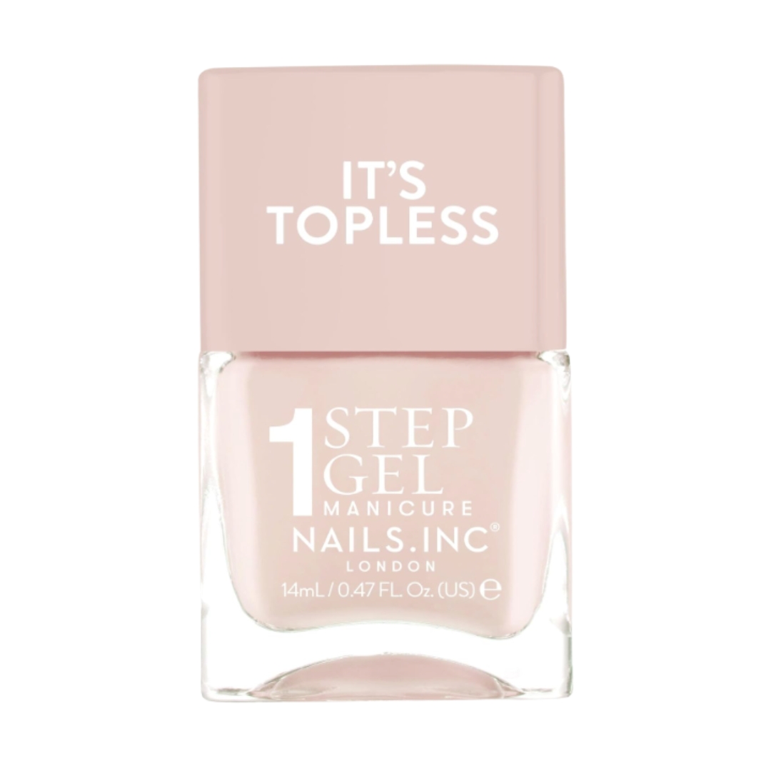 A product shot of Nails Inc It's Topless Gel Nail Polish In shade Renee, on a white background