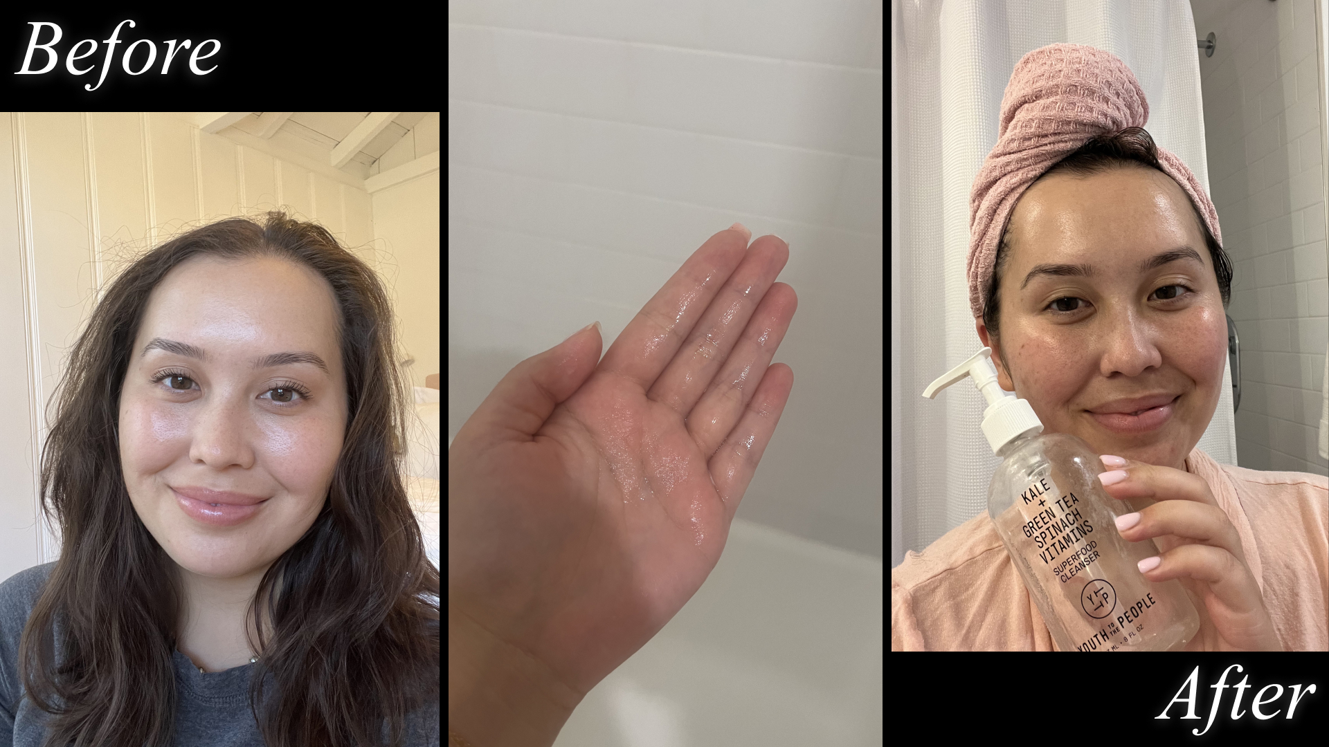 Catharine Malzahn testing Youth to the People Superfood Cleanser