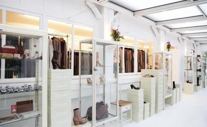 A temporary store of womenswear, shoes, accessories, lingerie and bags. 