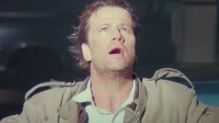 Christopher Lambert absorbing another immortal's energy in Highlander