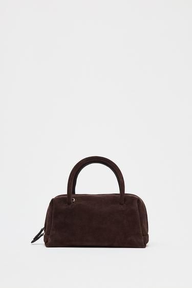 Split Leather Bowling Bag