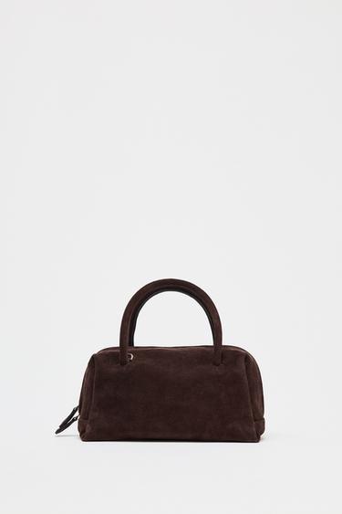 Split Leather Bowling Bag