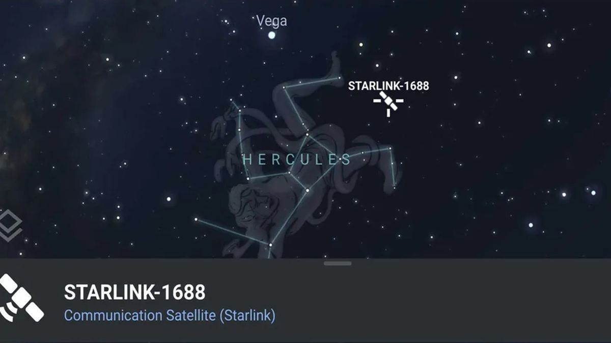 Screenshot from the Star Walk 2 app