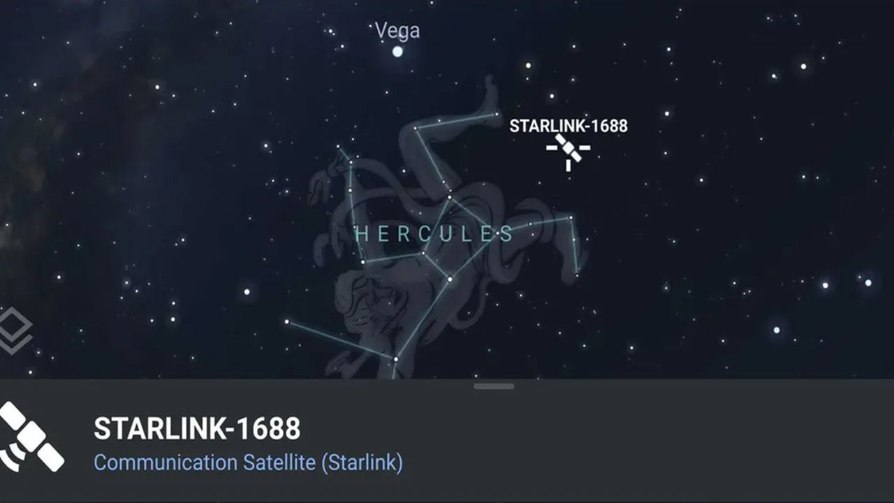 Screenshot from the Star Walk 2 app