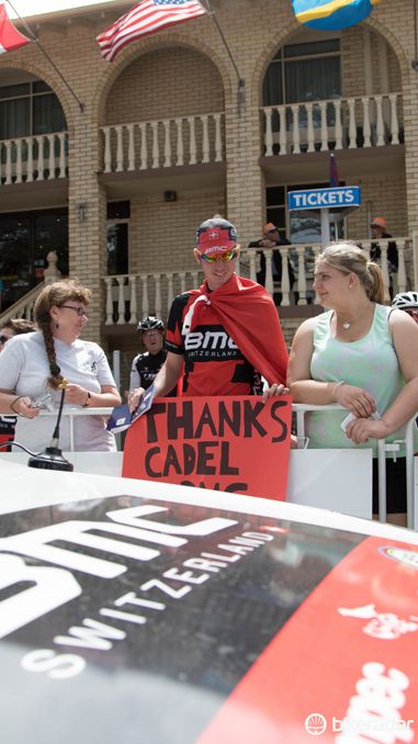 The Australian fans were out in force to see Cadel Evans racing one last stage race