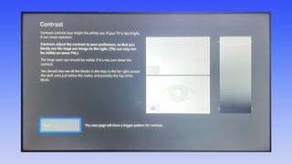 Screenshot on Xbox Series X showing contrast menu