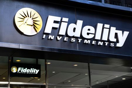 Outside of Fidelity Investments office in New York City