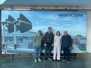 (from L to R) Walter Logarzo, Marketing Manager, EQUAPHON; Massimo Polo, CEO, Wisycom SRL; Marika Stangherlin, Sales Manager, Wisycom SRL; Carlos Maiocchi, Founder and CEO, EQUAPHON