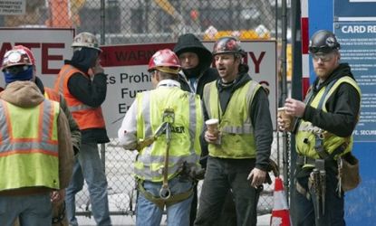 Construction workers take a cigarette break: Construction, food service, and mining are the three industries with the highest smoking rates in America, according to a CDC study.