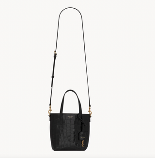 Saint Laurent Toy Shopping Bag In Crocodile-Embossed Leather