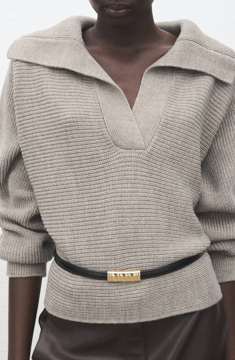 Manzana Dolman Sleeve Polo Sweater