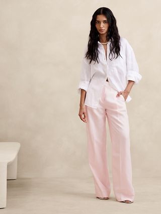 Tencel™-Linen Wide-Leg Pant