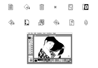 Icons for the Apple Macintosh operating system by Susan Kare