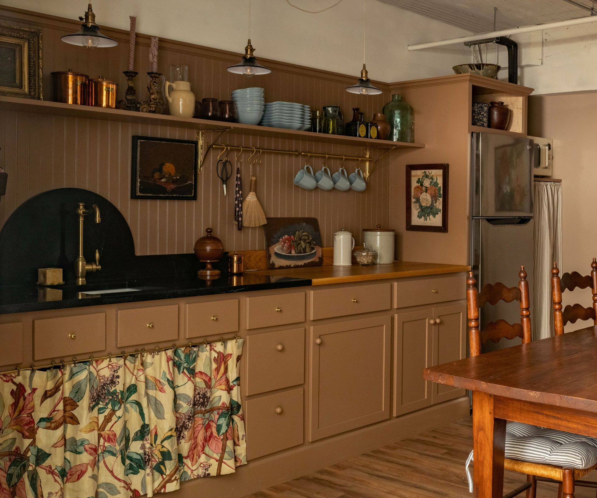 Tonal Kitchen with Blush Pink