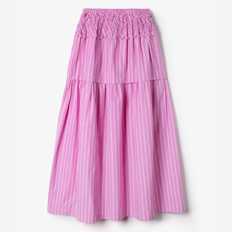 Penelope Chilvers, pink midi skirt